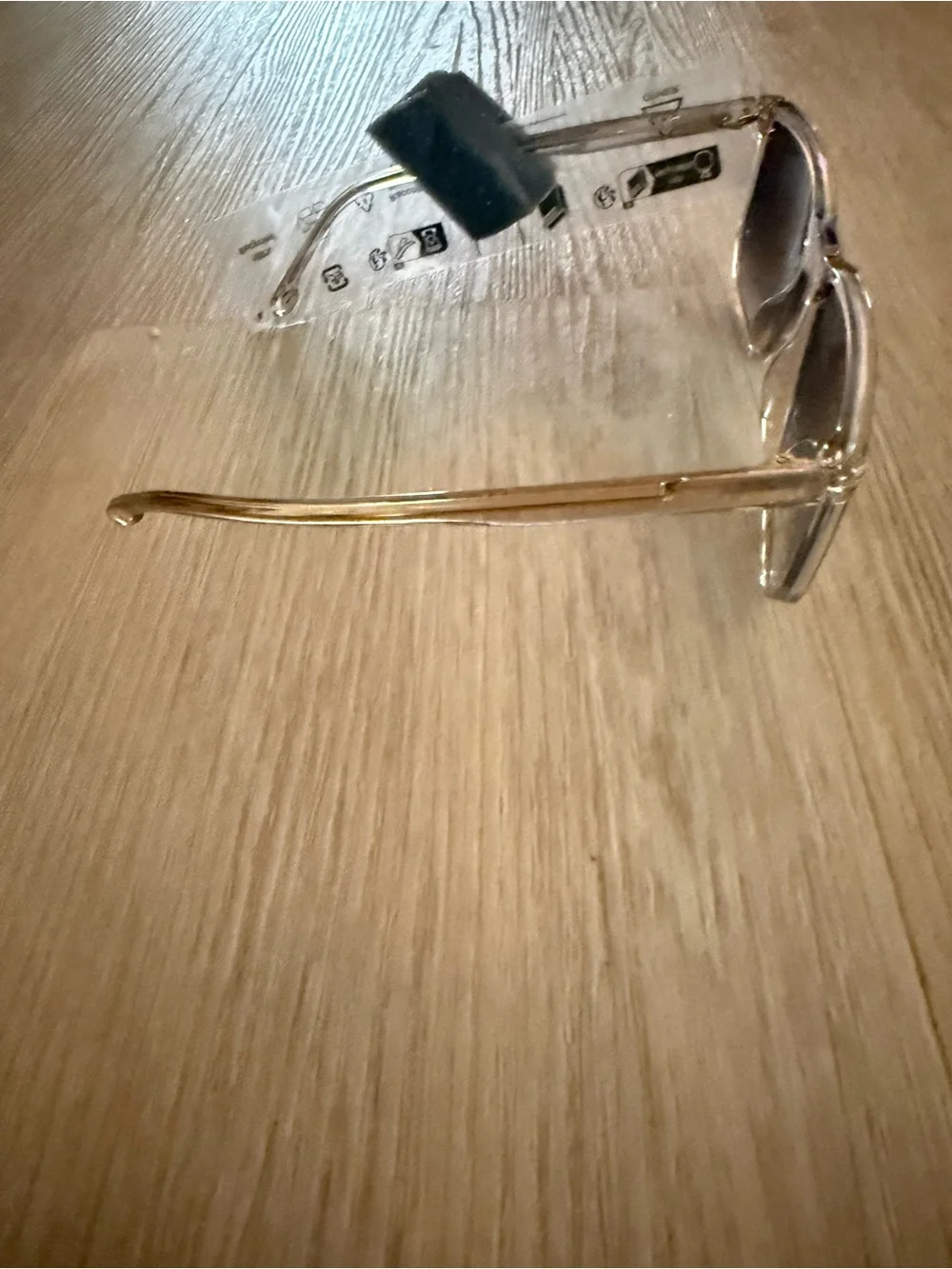 Carrera Transparent Frame Sunglasses with Gradient Smoke Lenses